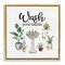 Stupell Industries Hygiene Phrase with Plants Floater Framed Canvas Wall Art Design by Masey St. Studios